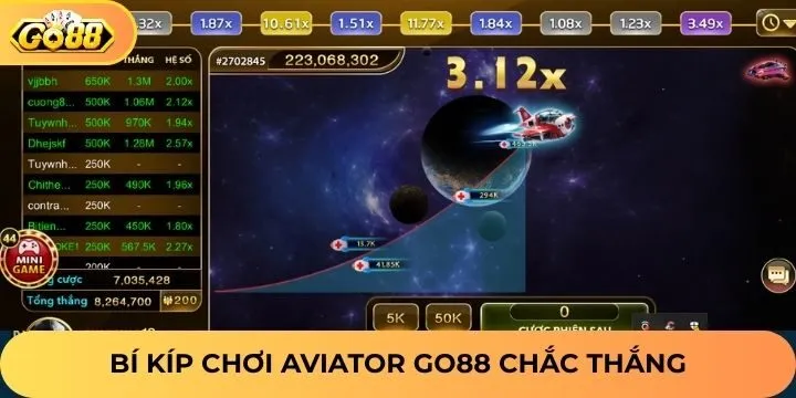 Bật mí “bí kíp” chơi aviator Go88 dễ thắng tiền tỉ