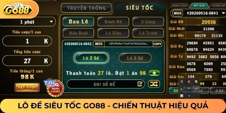 Nhận thưởng dễ dàng nhờ chiến thuật trong Lô Đề Siêu Tốc Go88