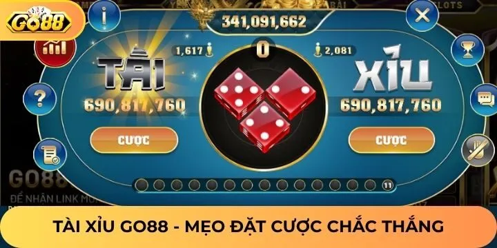 Mẹo đặt cược tài xỉu Go88 dễ thắng nhất