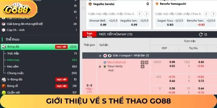 S thể thao Go88 hứa hẹn không gian cược chất lượng